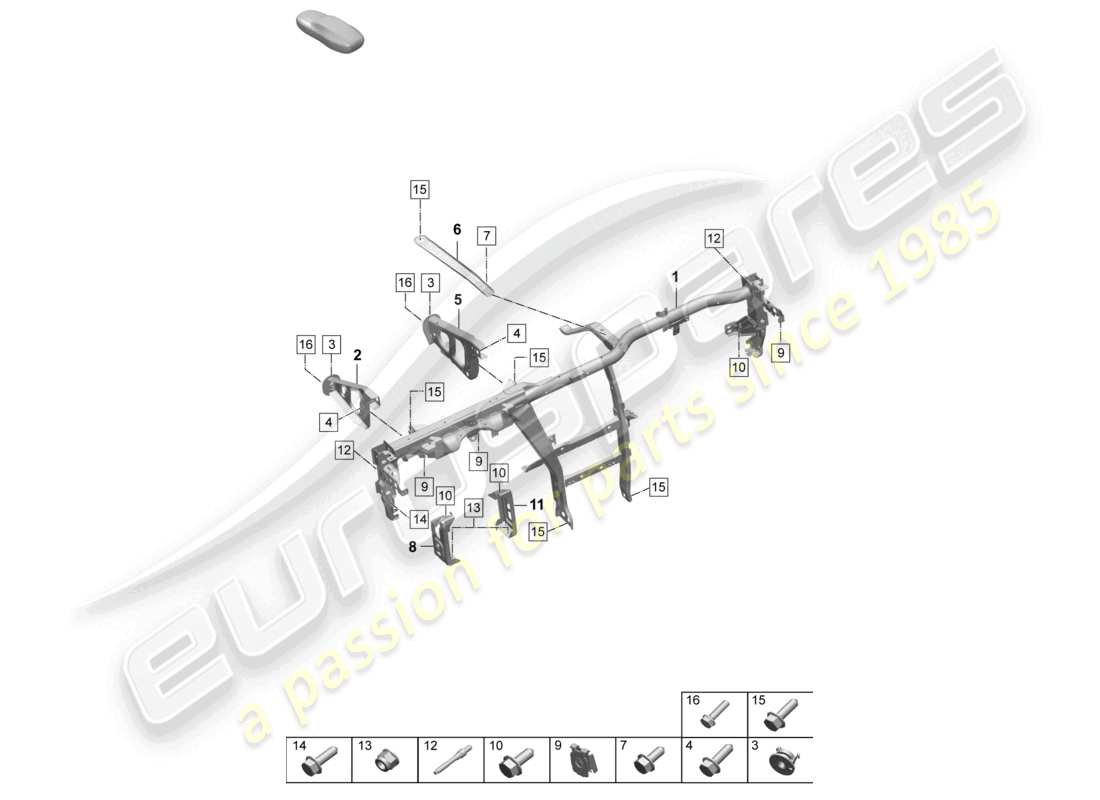 a part diagram from the porsche macan parts catalogue