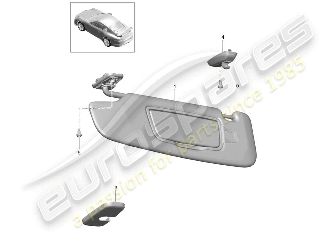 a part diagram from the porsche 991 parts catalogue