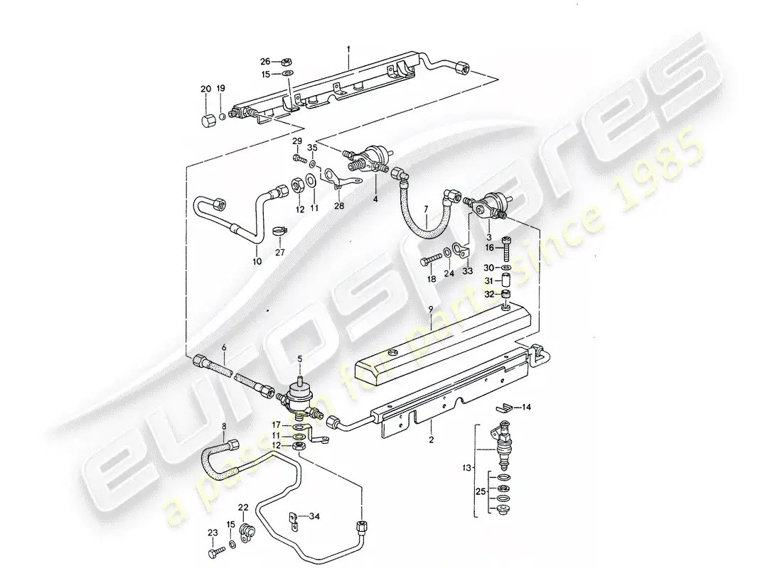 a part diagram from the porsche 1994 (928) parts catalogue