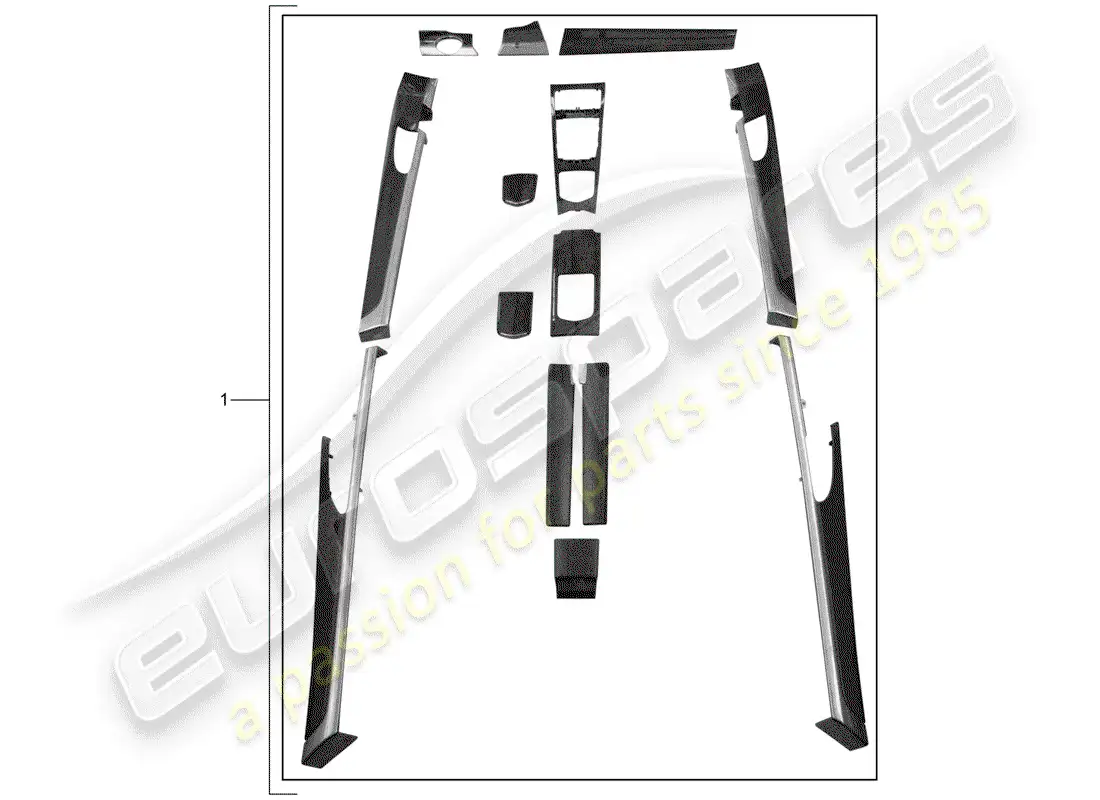 a part diagram from the porsche accessories and tequipment parts catalogue