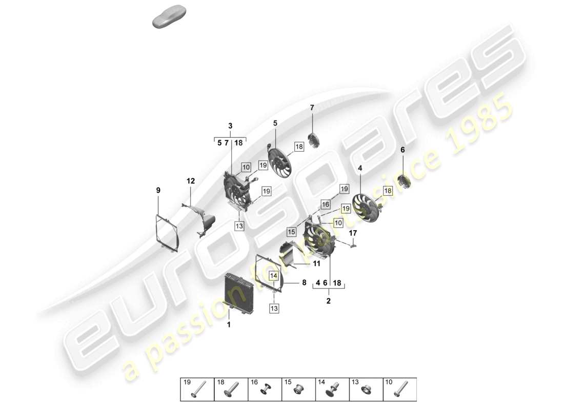 a part diagram from the porsche 2025 (taycan 9j1-2) parts catalogue