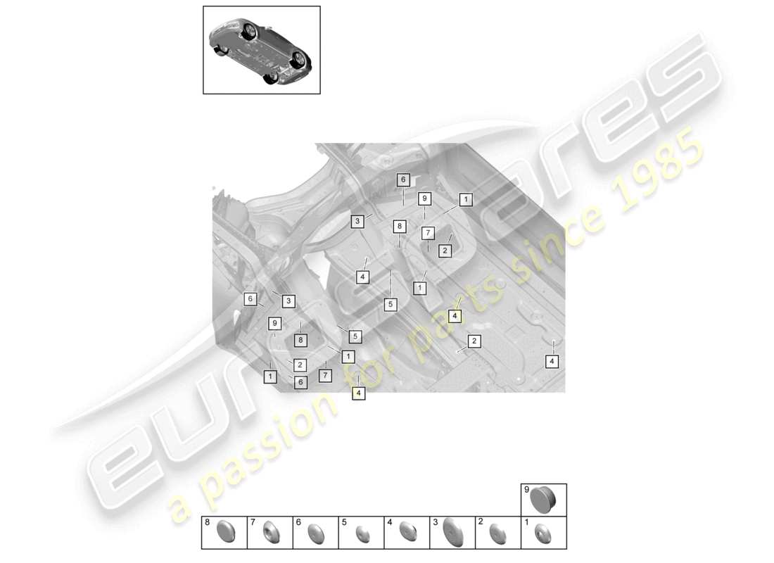 part diagram containing part number paf010041