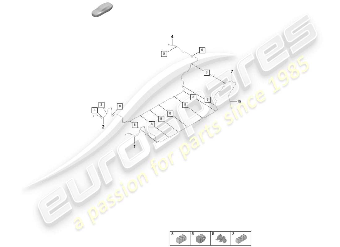 a part diagram from the porsche panamera parts catalogue