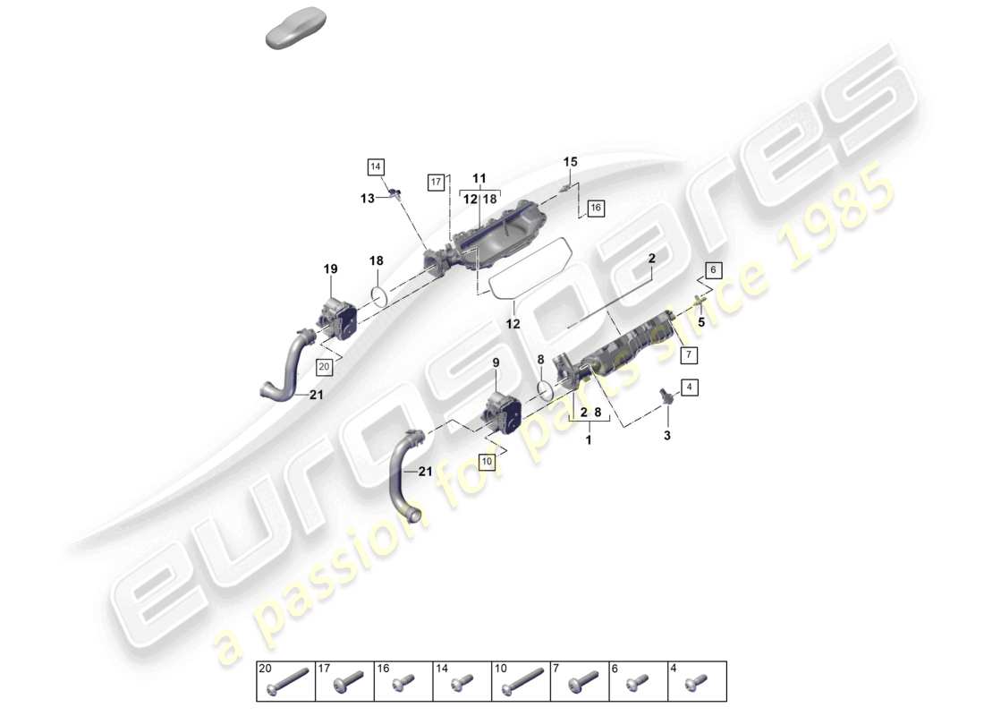 VIEW PARTS DIAGRAMS FROM THE PORSCHE PANAMERA PARTS CATALOGUE a part diagram from the porsche panamera parts catalogue
