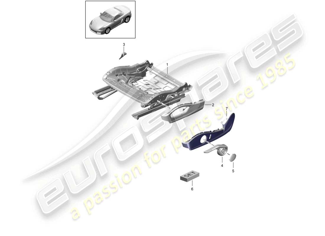 a part diagram from the porsche boxster parts catalogue