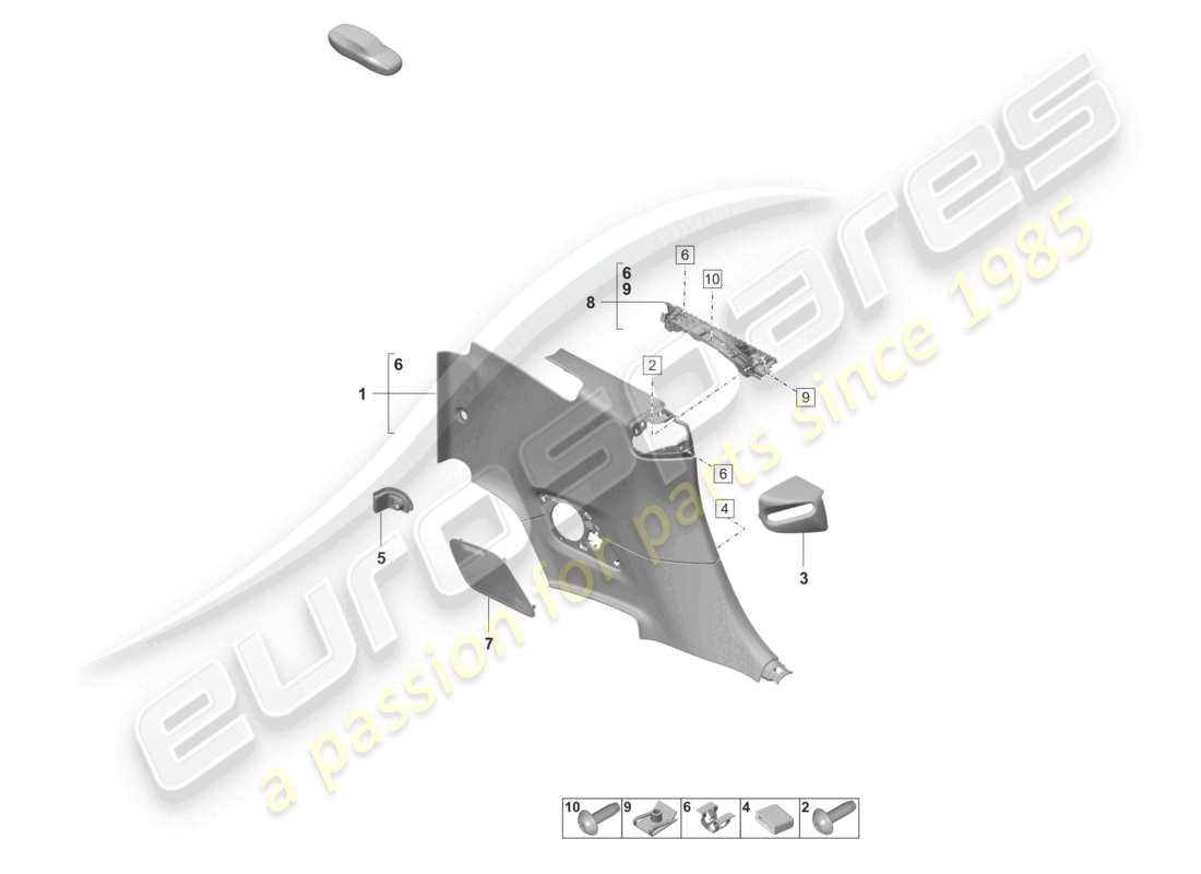 a part diagram from the porsche 992 parts catalogue