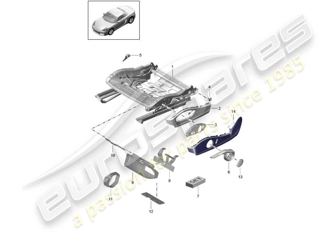 a part diagram from the porsche 2021 (718 boxster) parts catalogue