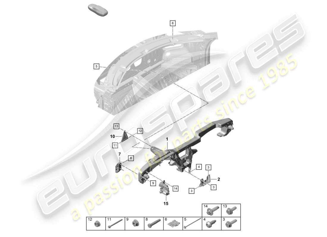 a part diagram from the porsche 2021 (718 cayman gt4) parts catalogue