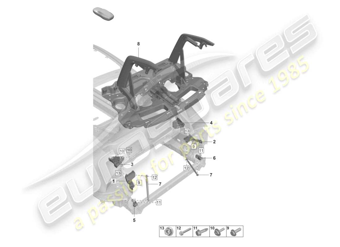 VIEW PARTS DIAGRAMS FROM THE PORSCHE 992 PARTS CATALOGUE a part diagram from the porsche 992 parts catalogue