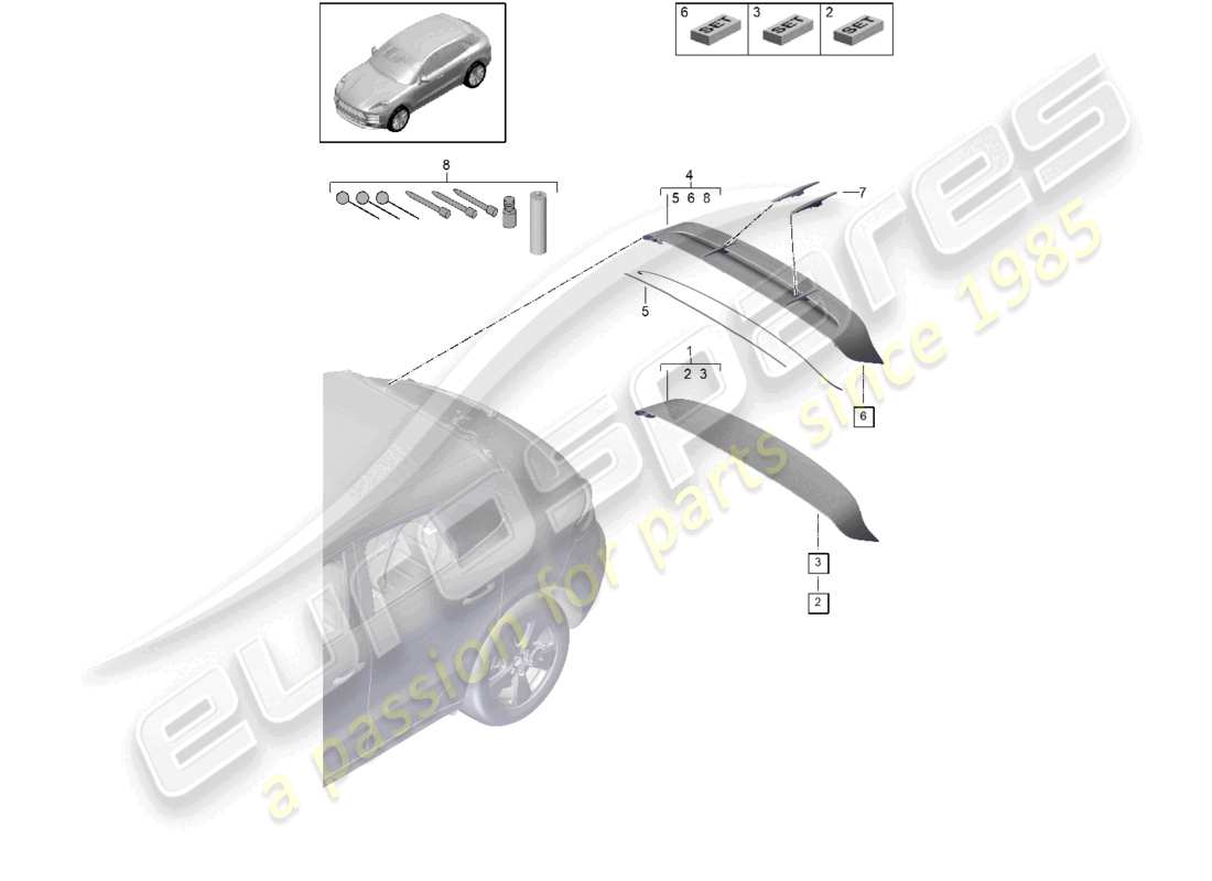 a part diagram from the porsche macan parts catalogue