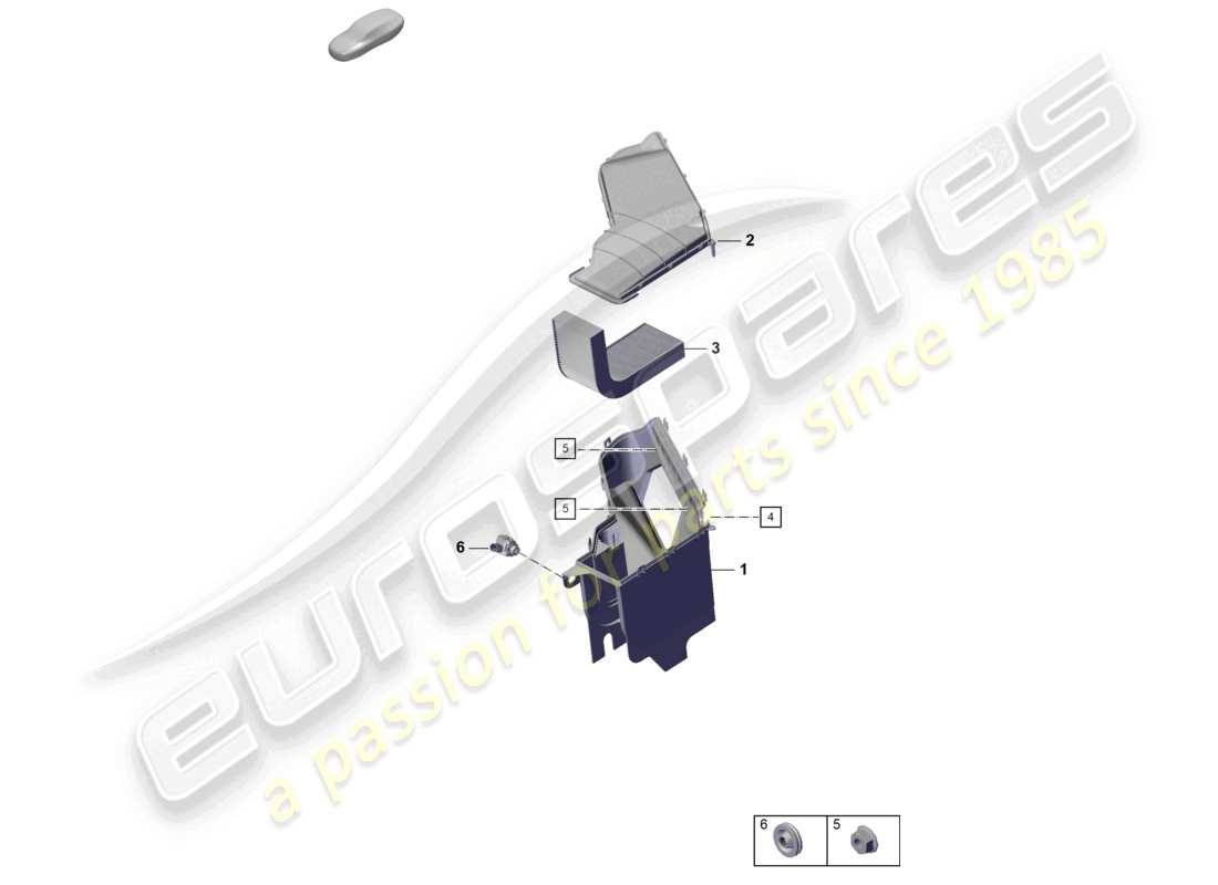 a part diagram from the porsche 2023 (718 boxster spyder) parts catalogue