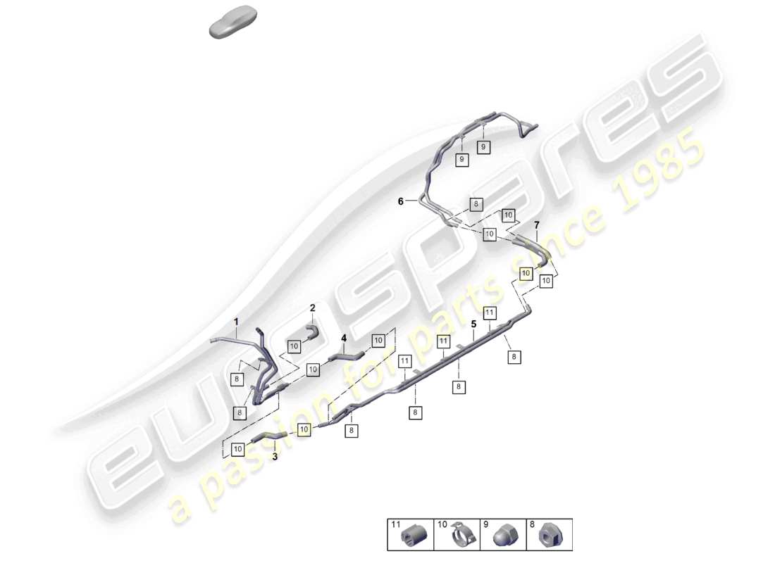a part diagram from the porsche cayenne parts catalogue