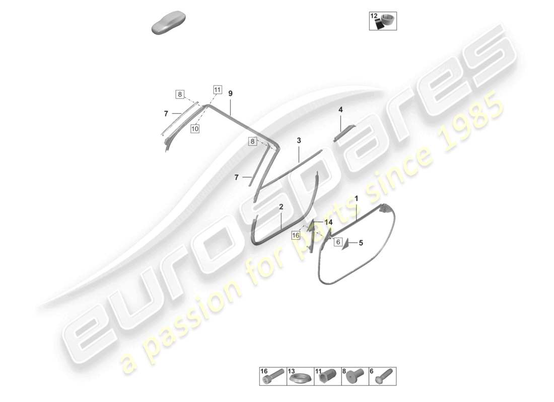 VIEW PARTS DIAGRAMS FROM THE PORSCHE 992 PARTS CATALOGUE a part diagram from the porsche 992 parts catalogue