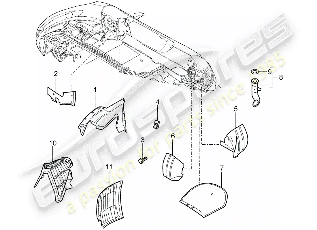 a part diagram from the porsche carrera gt parts catalogue