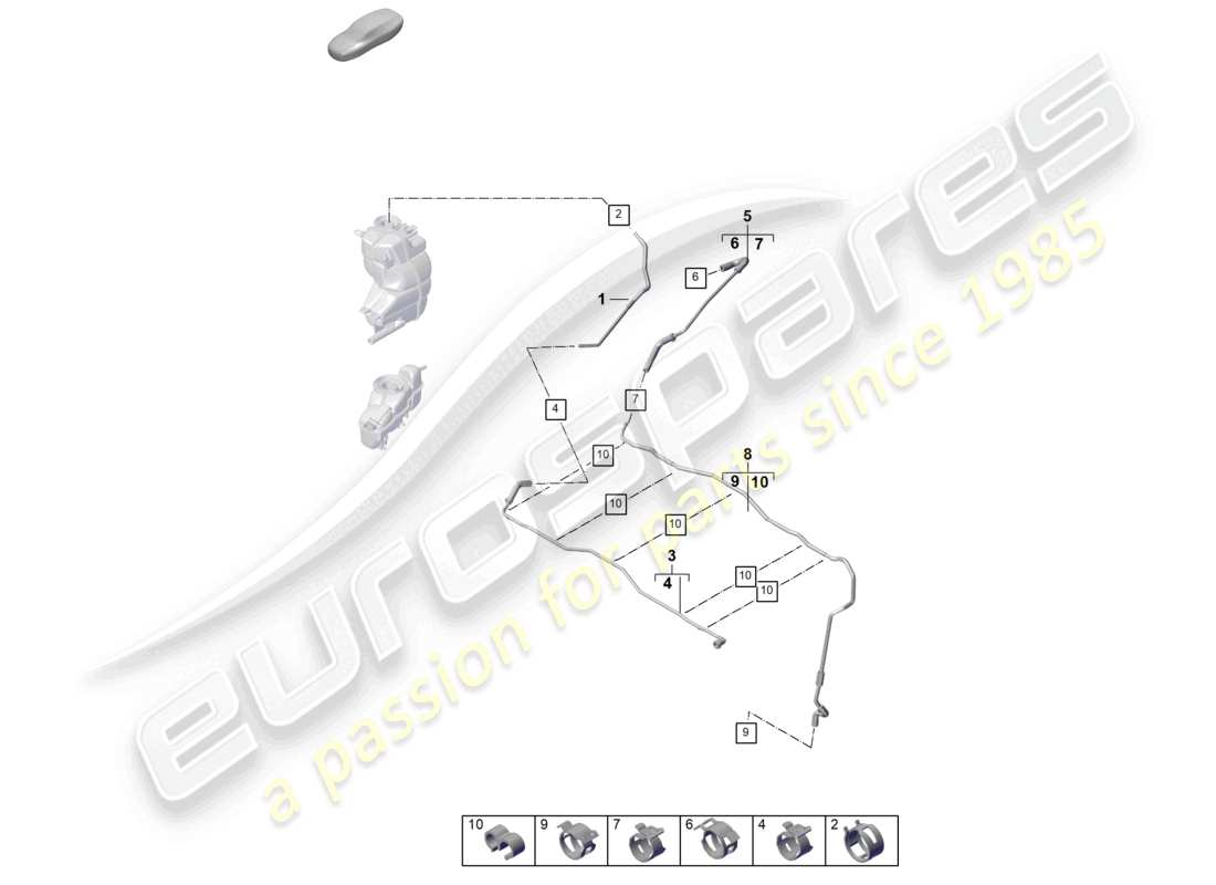 a part diagram from the porsche panamera parts catalogue