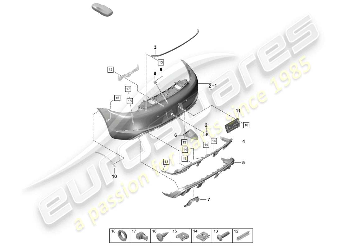 a part diagram from the porsche 2026 (718 cayman gt4) parts catalogue