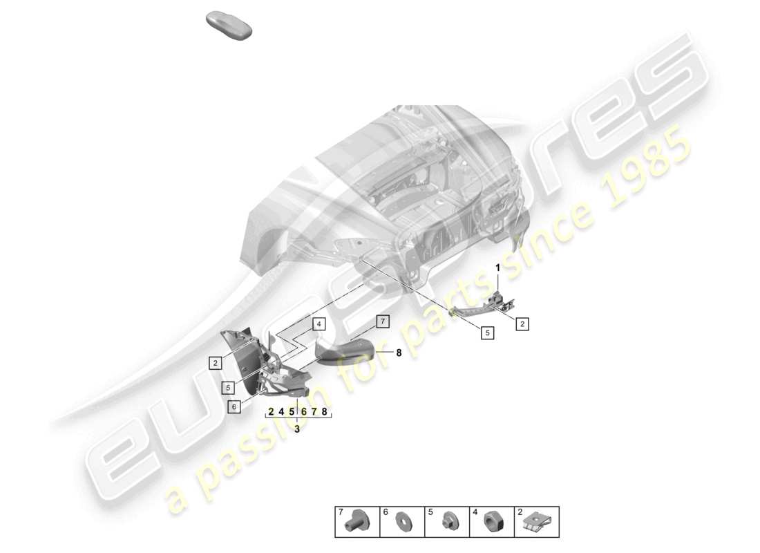 VIEW PARTS DIAGRAMS FROM THE PORSCHE CAYMAN PARTS CATALOGUE a part diagram from the porsche cayman parts catalogue