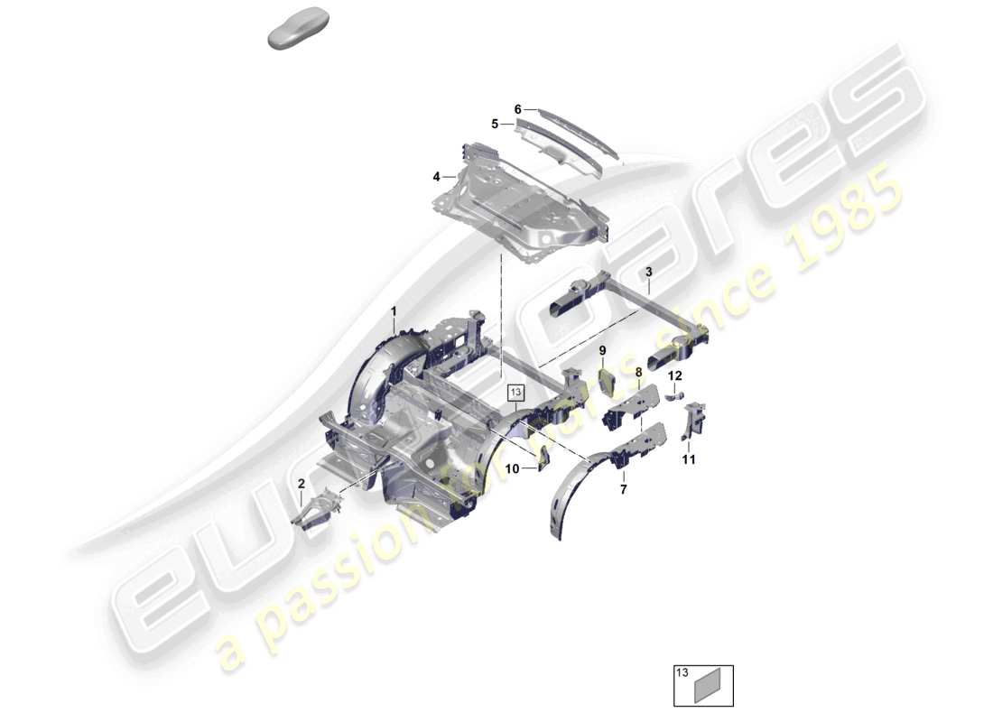 VIEW PARTS DIAGRAMS FROM THE PORSCHE 992 PARTS CATALOGUE a part diagram from the porsche 992 parts catalogue