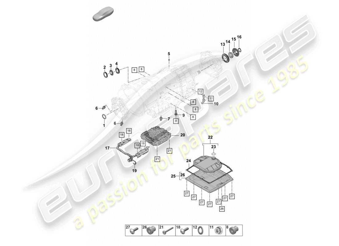 a part diagram from the porsche panamera parts catalogue