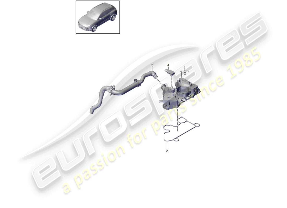 VIEW PARTS DIAGRAMS FROM THE PORSCHE MACAN PARTS CATALOGUE a part diagram from the porsche macan parts catalogue