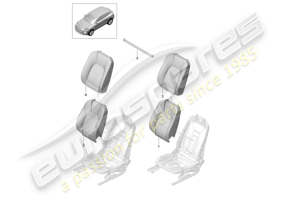 a part diagram from the porsche 2021 (macan) parts catalogue