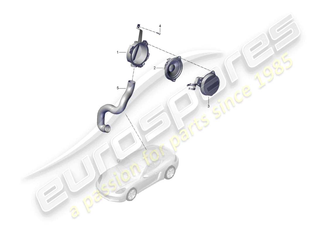 VIEW PARTS DIAGRAMS FROM THE PORSCHE CAYMAN PARTS CATALOGUE a part diagram from the porsche cayman parts catalogue