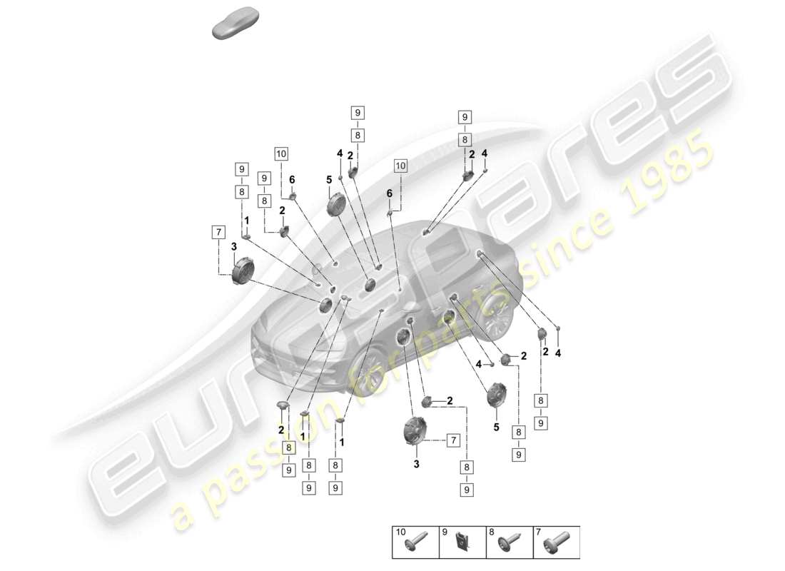 part diagram containing part number pae035415