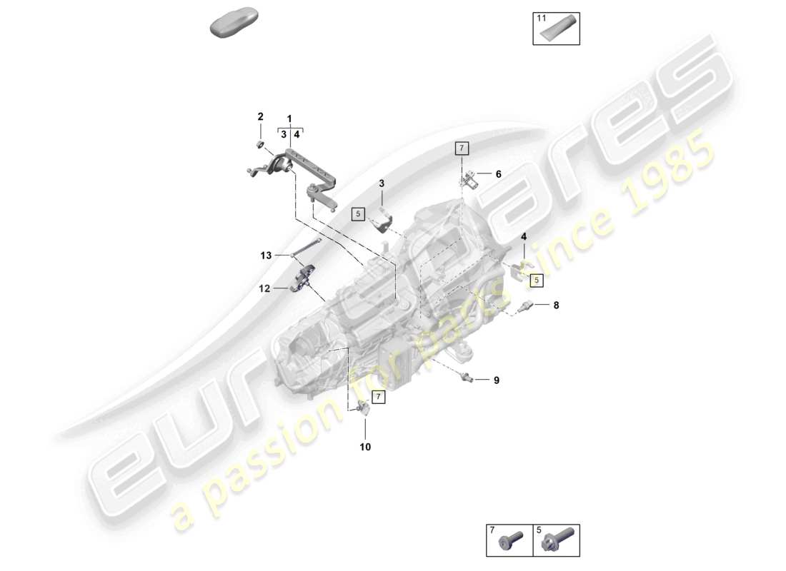 VIEW PARTS DIAGRAMS FROM THE PORSCHE CAYMAN PARTS CATALOGUE a part diagram from the porsche cayman parts catalogue