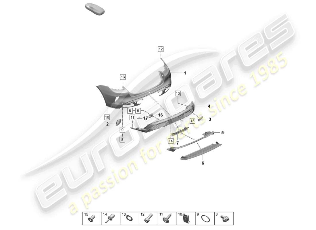 a part diagram from the porsche 2026 (taycan 9j1-2) parts catalogue