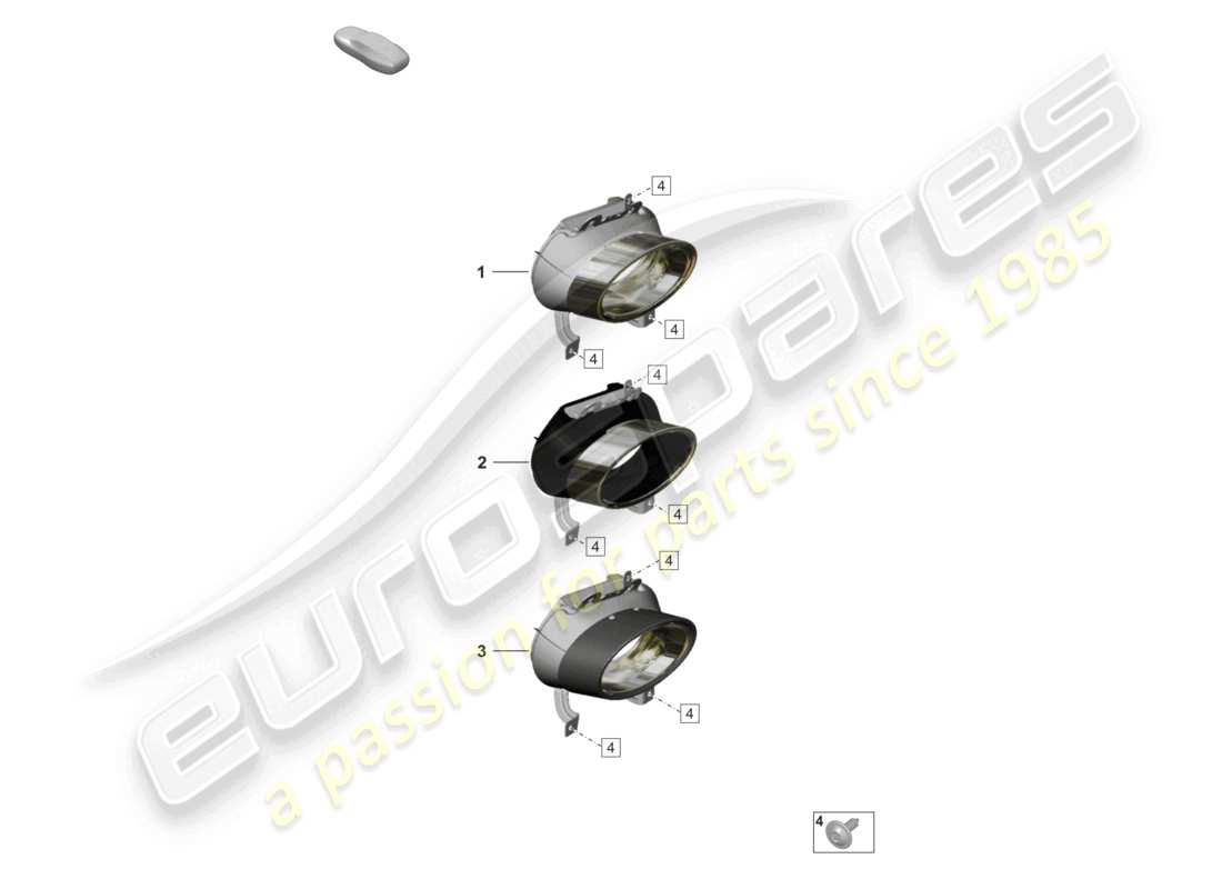 a part diagram from the porsche 992 parts catalogue