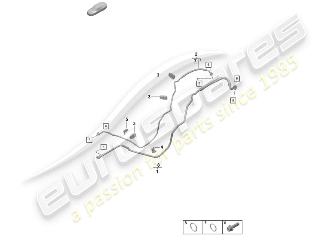 VIEW PARTS DIAGRAMS FROM THE PORSCHE CAYMAN PARTS CATALOGUE a part diagram from the porsche cayman parts catalogue