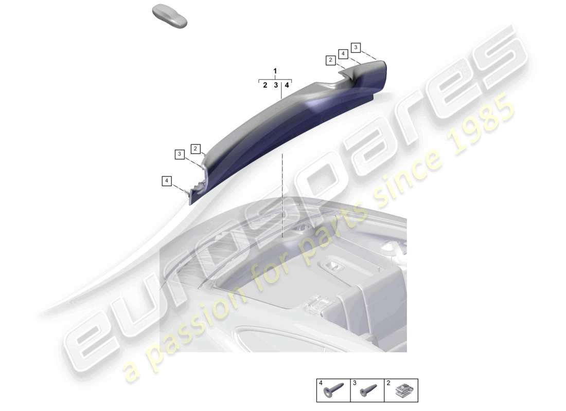 VIEW PARTS DIAGRAMS FROM THE PORSCHE 992 PARTS CATALOGUE a part diagram from the porsche 992 parts catalogue