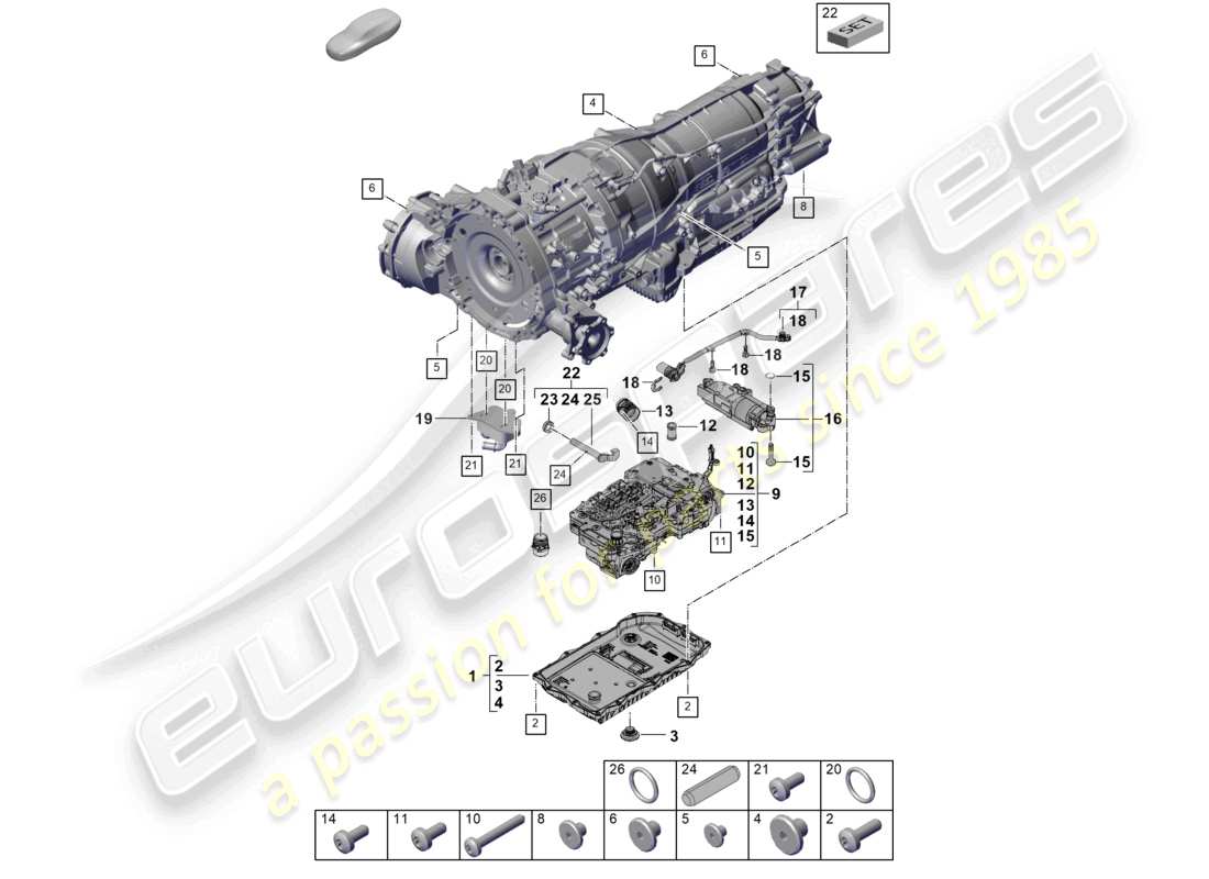 a part diagram from the porsche cayenne parts catalogue