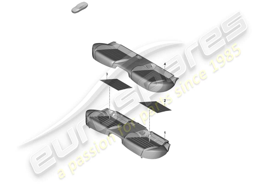 porsche 2025 (panamera 976) foam part rear seat cushion seat cover part diagram