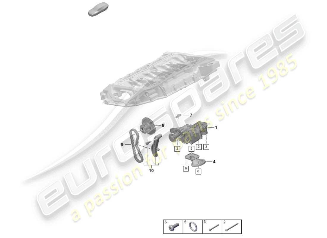 porsche 2023 (cayenne e3 pa) oil pump part diagram