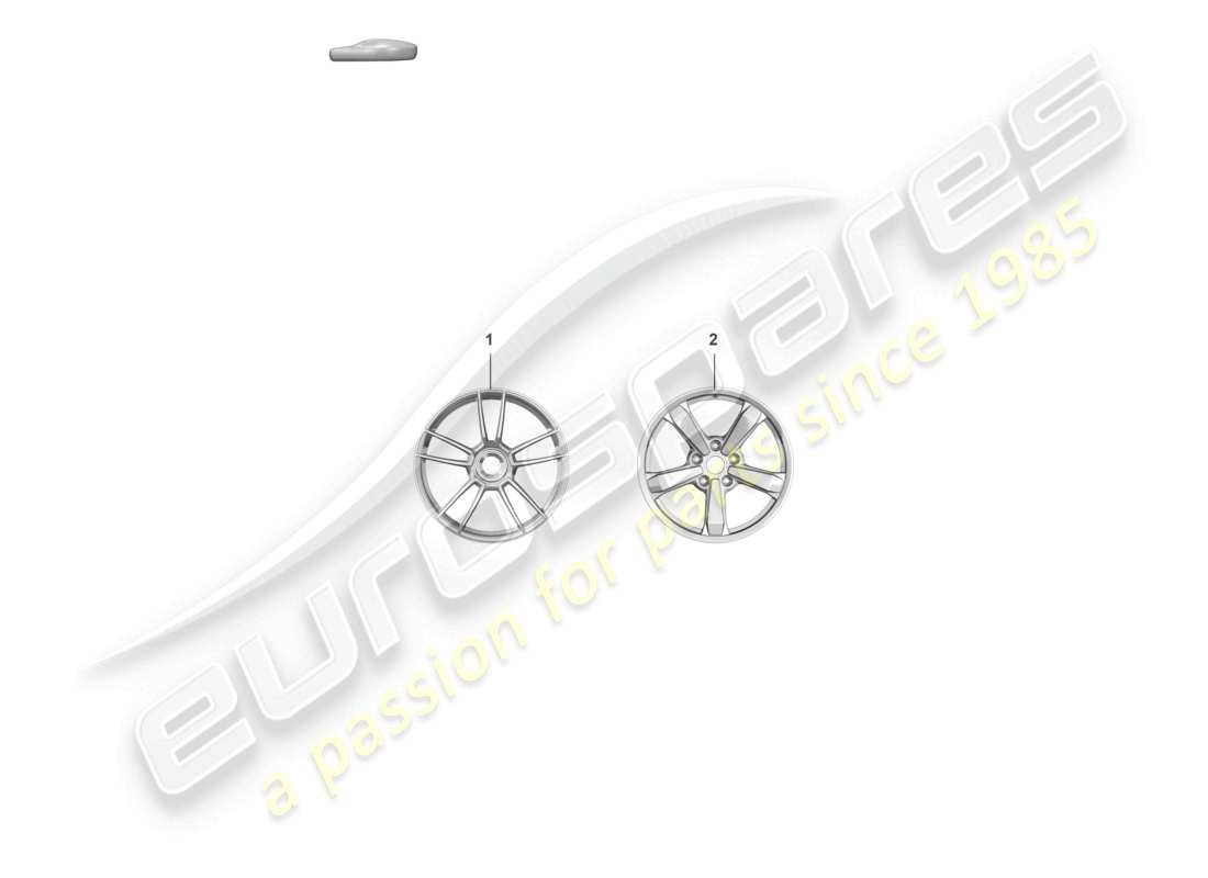 porsche 2021 (992-1) alloy wheel gts parts diagram