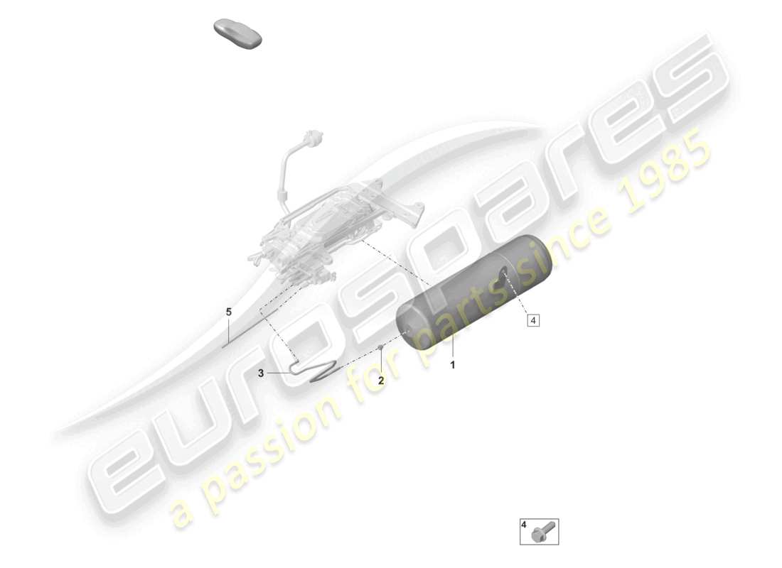 porsche 2022 (panamera 971-2) pressure accumulator air line part diagram