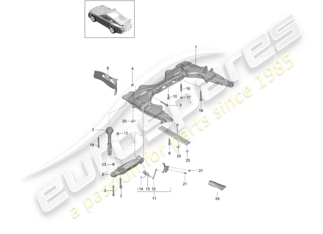 porsche 2021 (991-2 r/gt3/rs) cross member wishbone d >>- mj 2017 part diagram