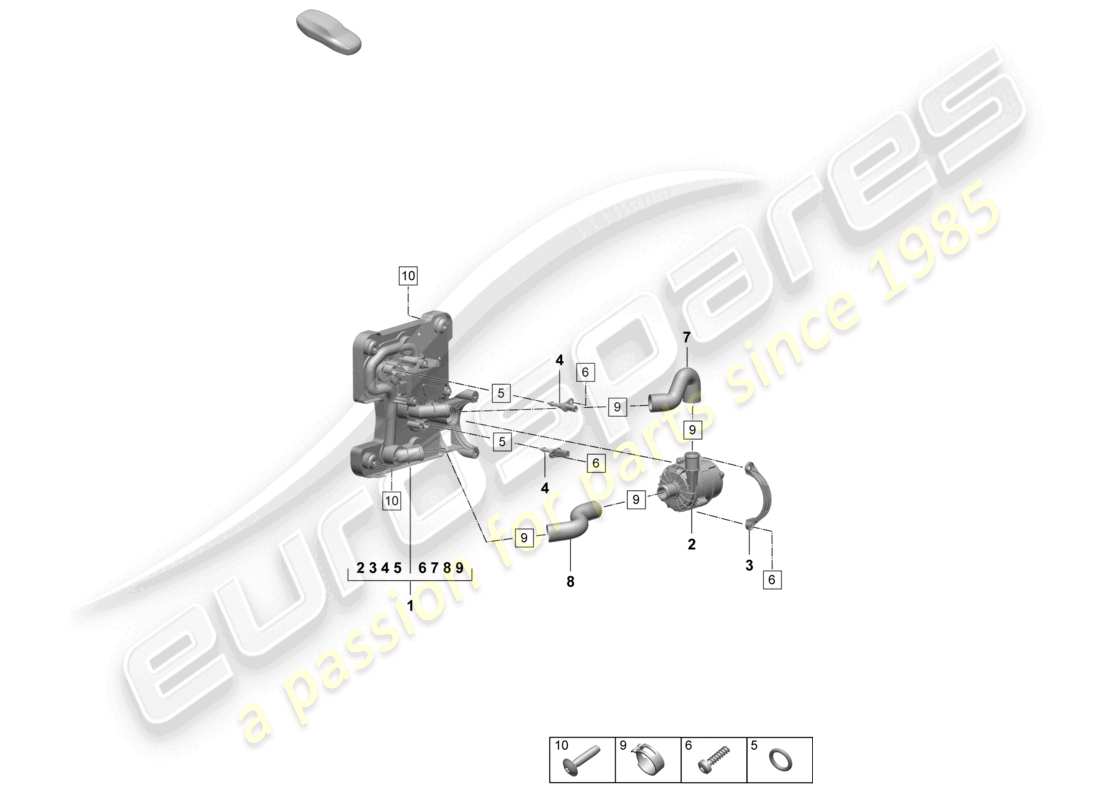porsche 2025 (macan-e) coolant cooling system part diagram