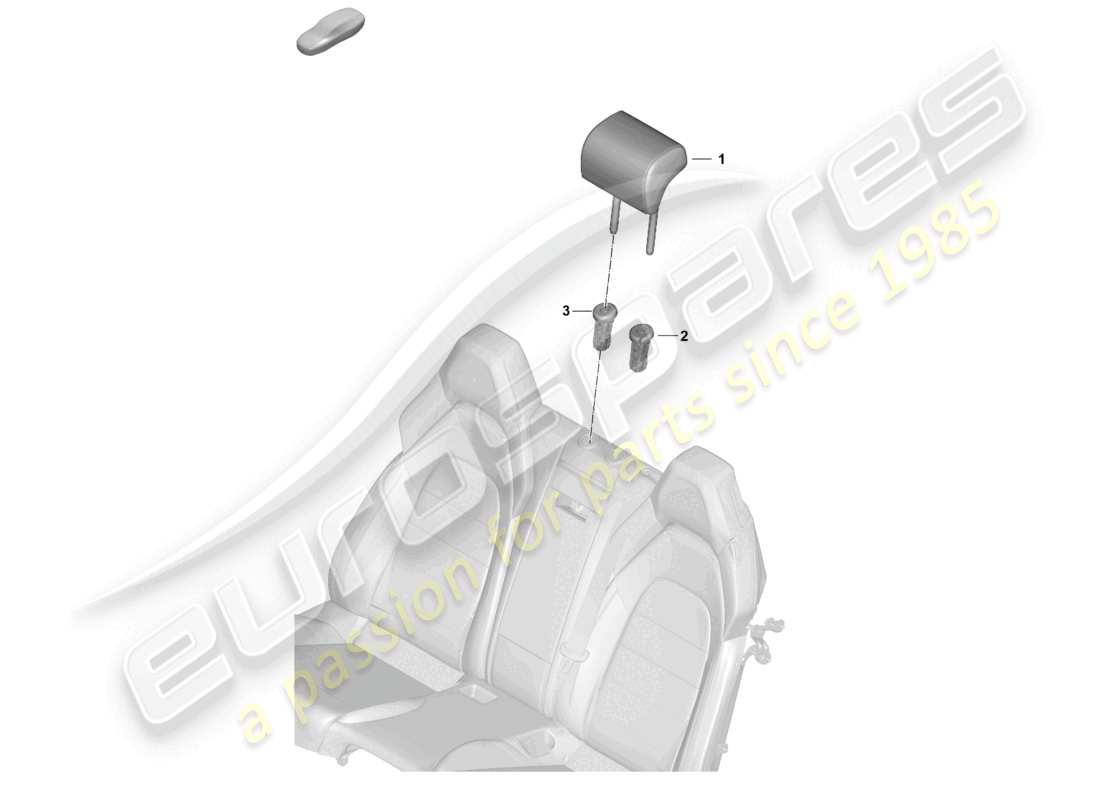 porsche 2024 (panamera 976) head restraint part diagram
