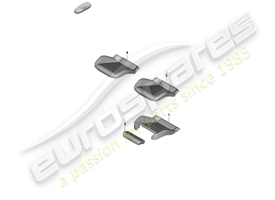 porsche 2024 (panamera 976) foam part seat cover sports seat part diagram