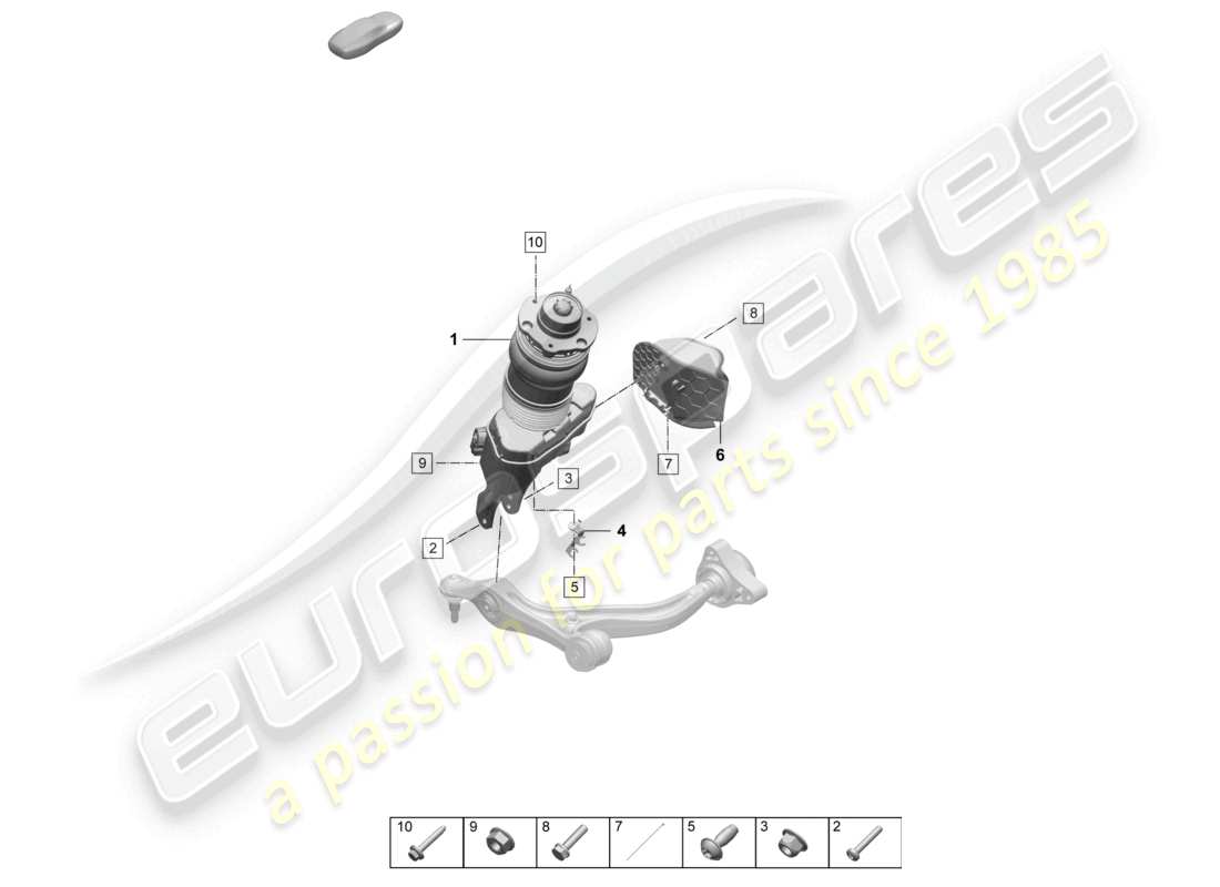 porsche 2025 (taycan 9j1-2) air suspension part diagram