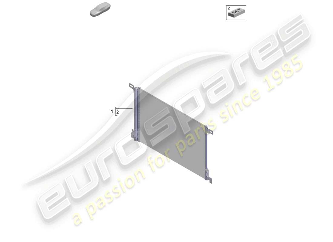 porsche 2025 (cayenne e3 pa) a/c condenser part diagram