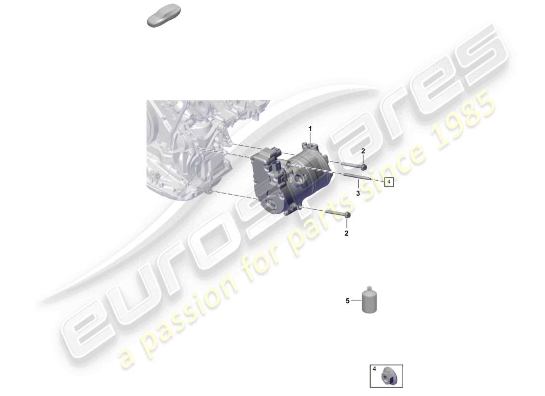 porsche 2024 (cayenne e3 pa) electric a/c compressor part diagram