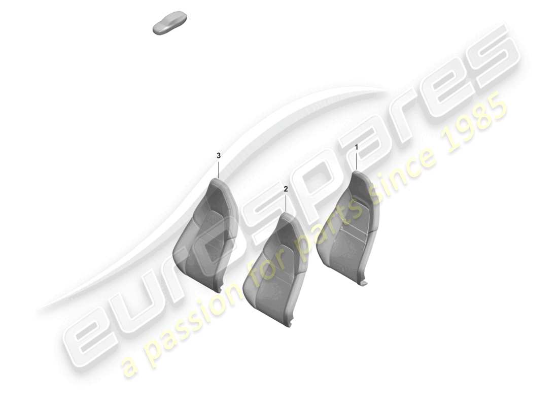 porsche 2024 (992-2) foam part backrest cover comfort seat part diagram