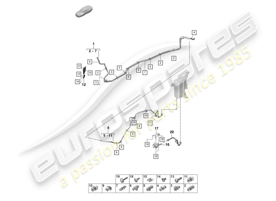 a part diagram from the porsche panamera parts catalogue