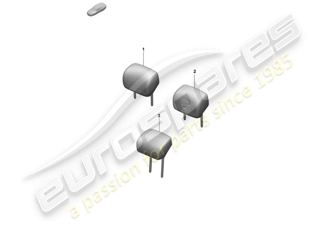 porsche 2026 (taycan 9j1-2) head restraint part diagram