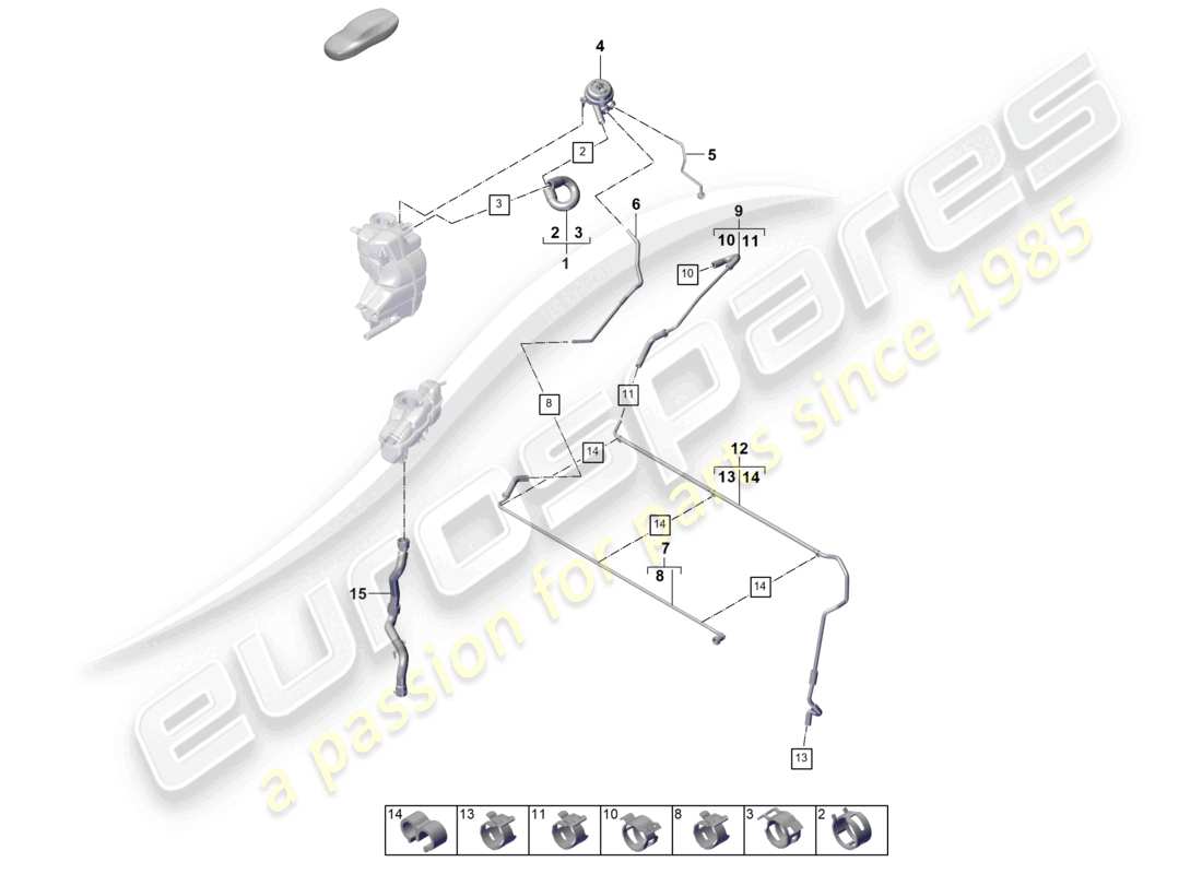 porsche 2025 (panamera 976) coolant cooling system part diagram