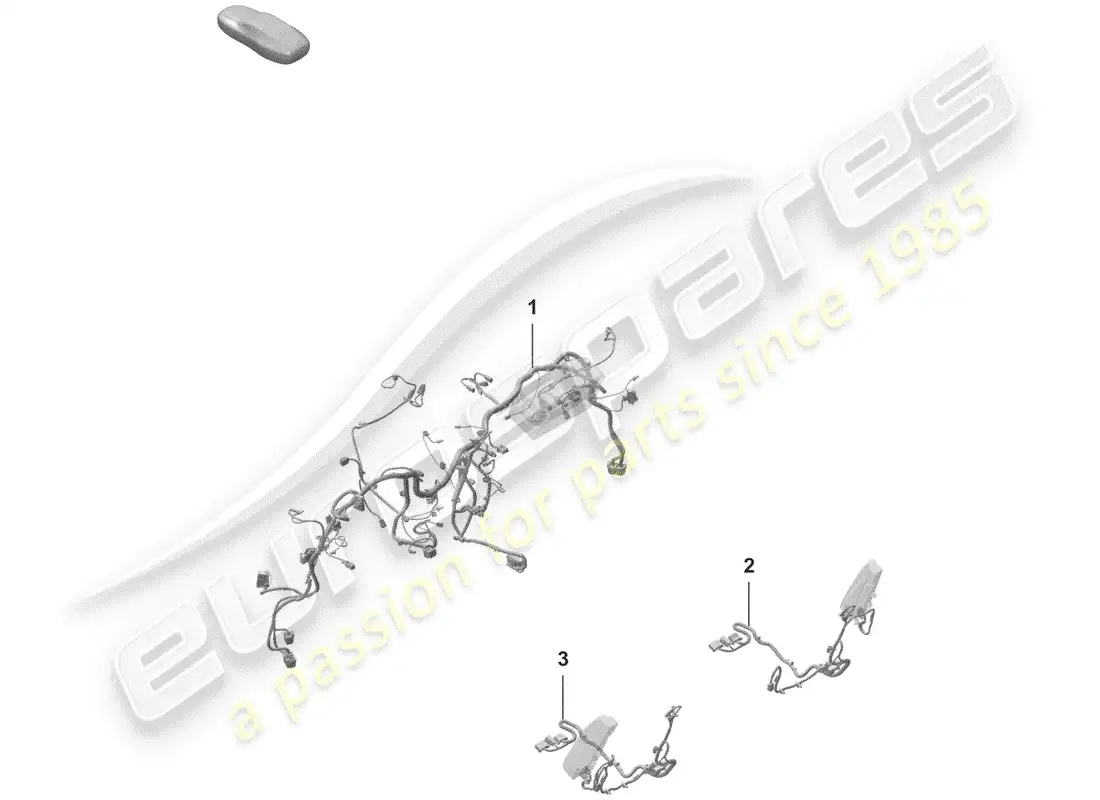 a part diagram from the porsche 992 parts catalogue