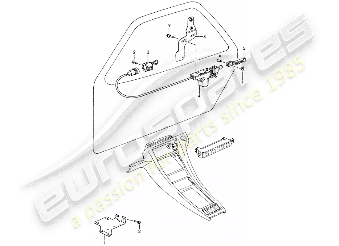 a part diagram from the porsche 928 parts catalogue